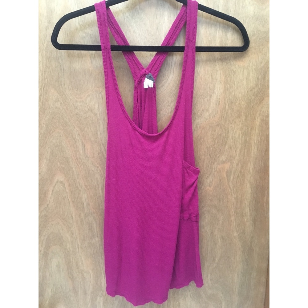 Free people maroon tank top